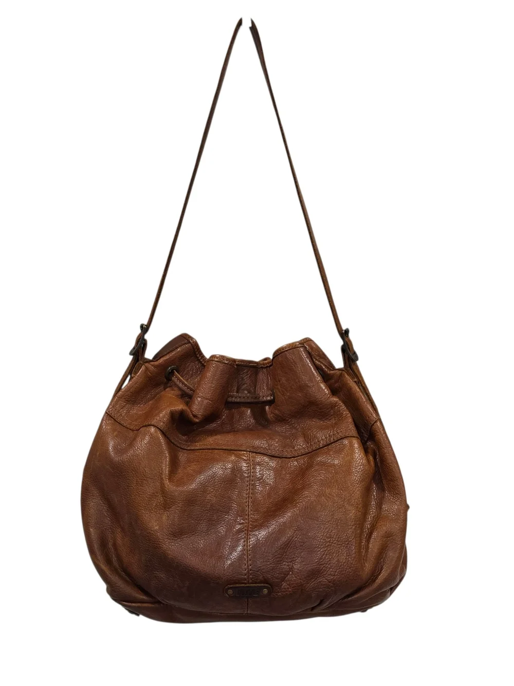 FRYE BROOKE STUDDED DRAWSTRING LEATHER BAG